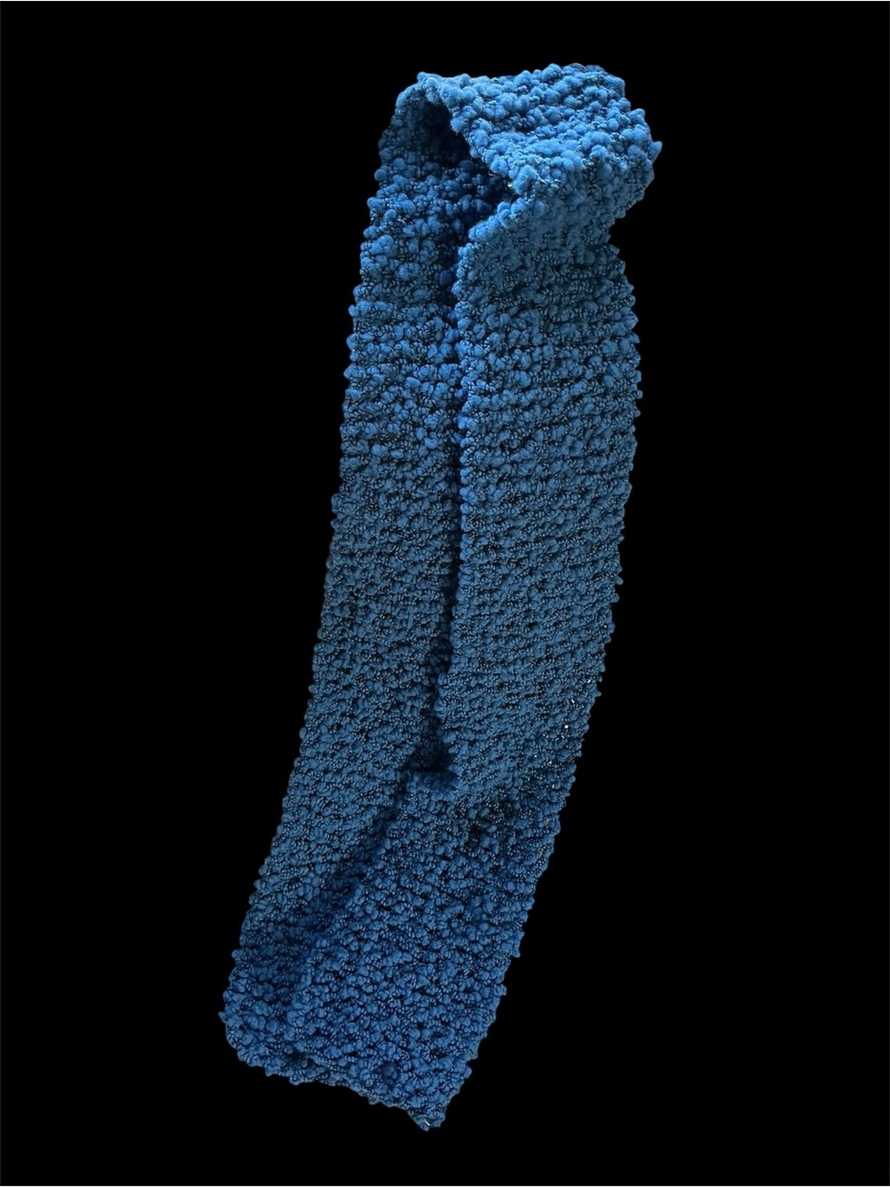Cozy Chunky Knit Blue Scarf